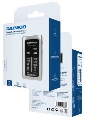 DAEWOO Radio Portátil DW1129 AM/FM Plata DAEWOO Radio Portátil DW1129 AM/FM Plata